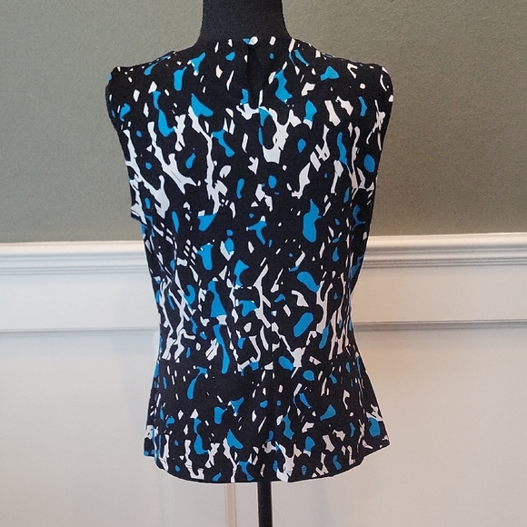 Calvin Klein Black and White Fitted Tank Top - Picture 2 of 3